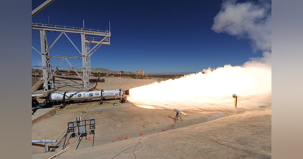 Aerojet Rocketdyne tests rocket motor for Low Earth Orbiting