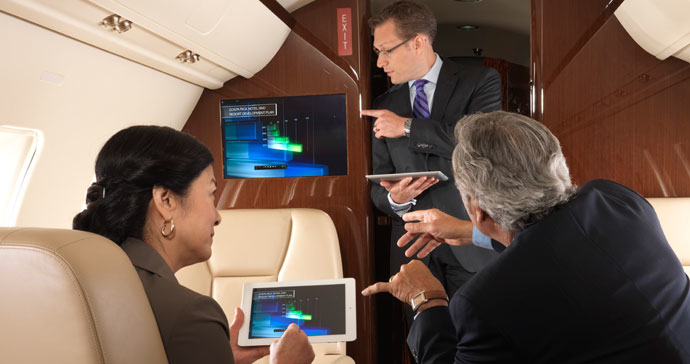 Rockwell Collins Venue, Airshow cabin systems selected for widebody VIP business jet Military