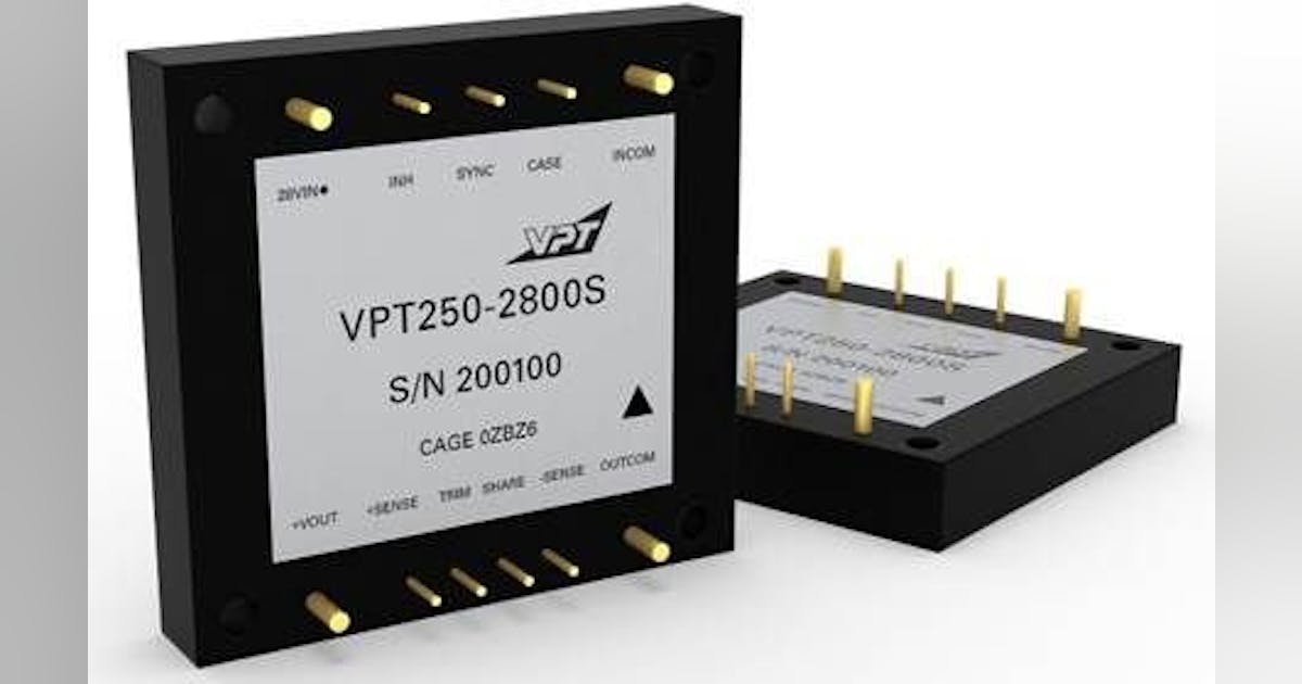 VPT expands high-reliability, COTS line with encapsulated, 250-watt DC ...