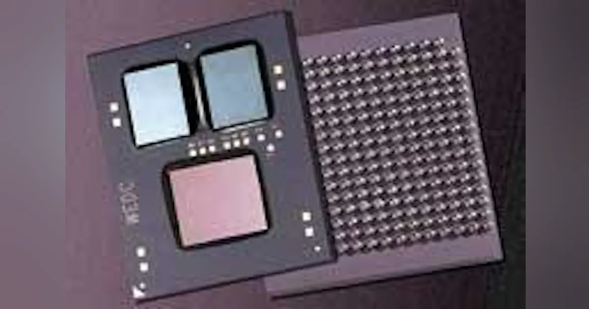 RISC microprocessor multichip package for embedded applications ...