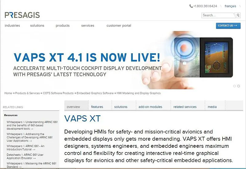 Presagis accelerates multi-touch cockpit display development with next ...