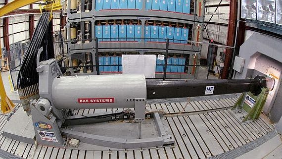 BAE Systems to continue development of shipboard power for Navy&apos;s electromagnetic railgun