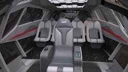 Bell Helicopter Interior 3 Red Bell Helicopter Interior 3 Red