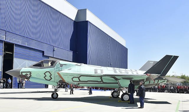 First Italian-built F-35B short take-off/vertical landing aircraft ...