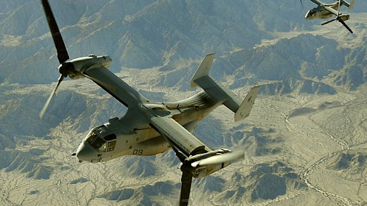 Avionics upgrade set for three MV-22 aircraft