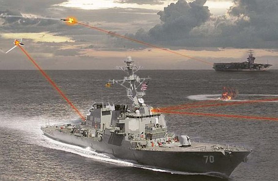 Navy surface warfare experts start developing powerful laser weapons for front-line surface warships