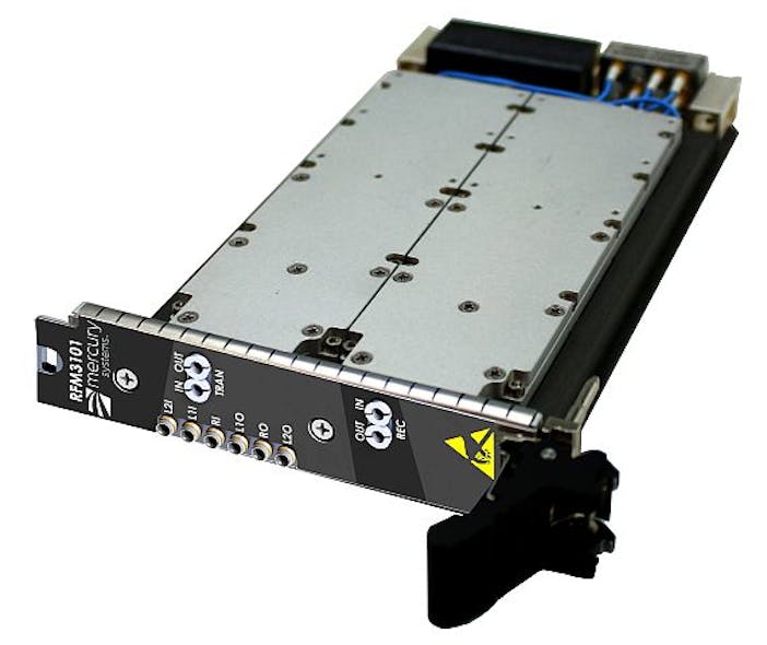 Wideband microwave transceiver for electronic warfare (EW) applications introduced by Mercury