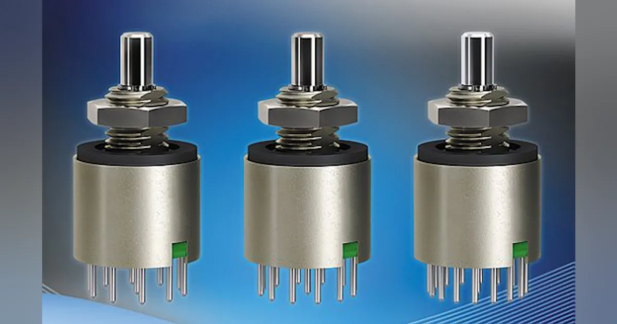 Miltronics Rotation Switch Small-diameter MR50 1/2-inch rotary switch for avionics and military ...