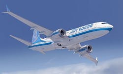 Boeing makes a splash in first day at Farnborough, taking orders and options for 100 737 MAX narrow-body jetliners