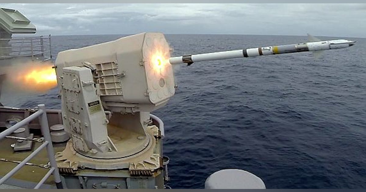 Navy orders infrared RAM missile to protect ships from aircraft, missiles, and boats | Military Aerospace