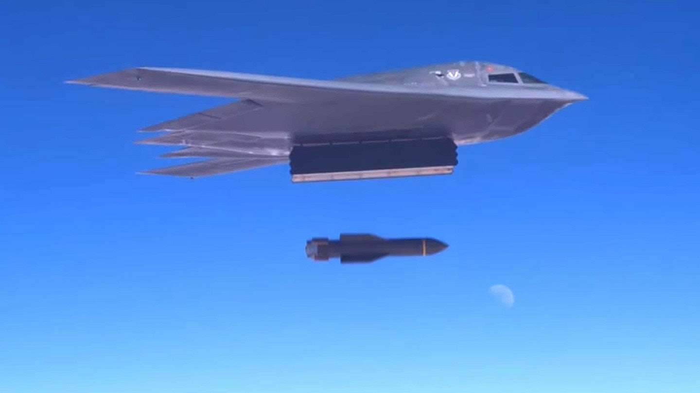 Air Force Posts Video Of B-2 Dropping Two GBU-57 Massive Ordnance ...