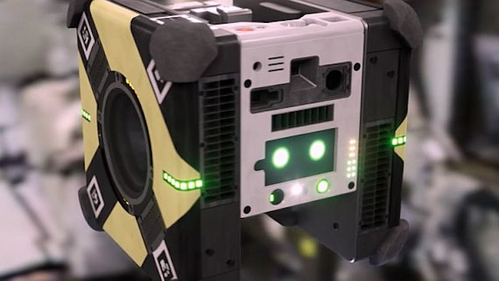 New robot assistants called "Astrobees," developed by NASA to assist in the operation of the International Space Station, are equipped with a sizeable payload of cameras and sensors to enable the robotics to navigate the station