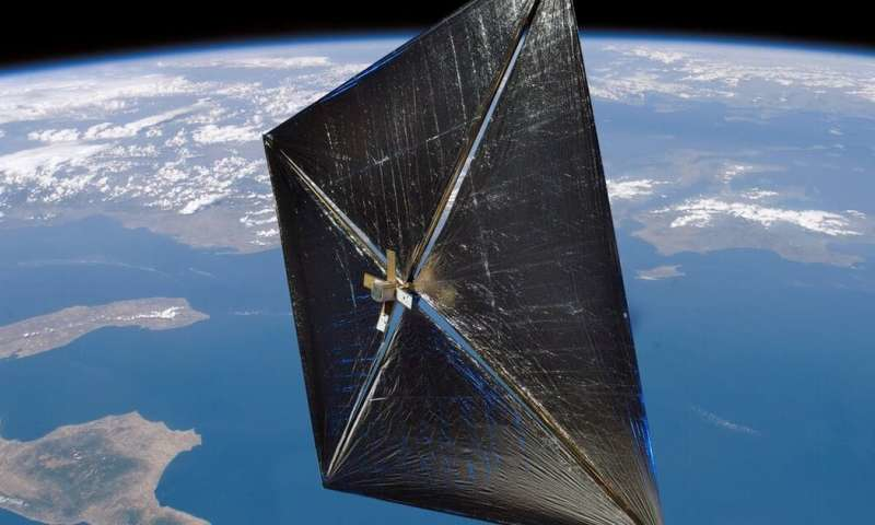 Nano Sail D Satellite With A Solar Sail Rendering By Nasa 5d14d3ee47dc1