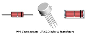 VPT Components still specializes in the highest level of environmental screening for the company&rsquo;s space-qualified transistors, diodes, and metal oxide silicon field effect transistors (MOSFETs), which must meet Joint Army Navy (JAN) standards.