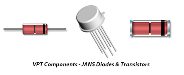 VPT Components still specializes in the highest level of environmental screening for the company&rsquo;s space-qualified transistors, diodes, and metal oxide silicon field effect transistors (MOSFETs), which must meet Joint Army Navy (JAN) standards.