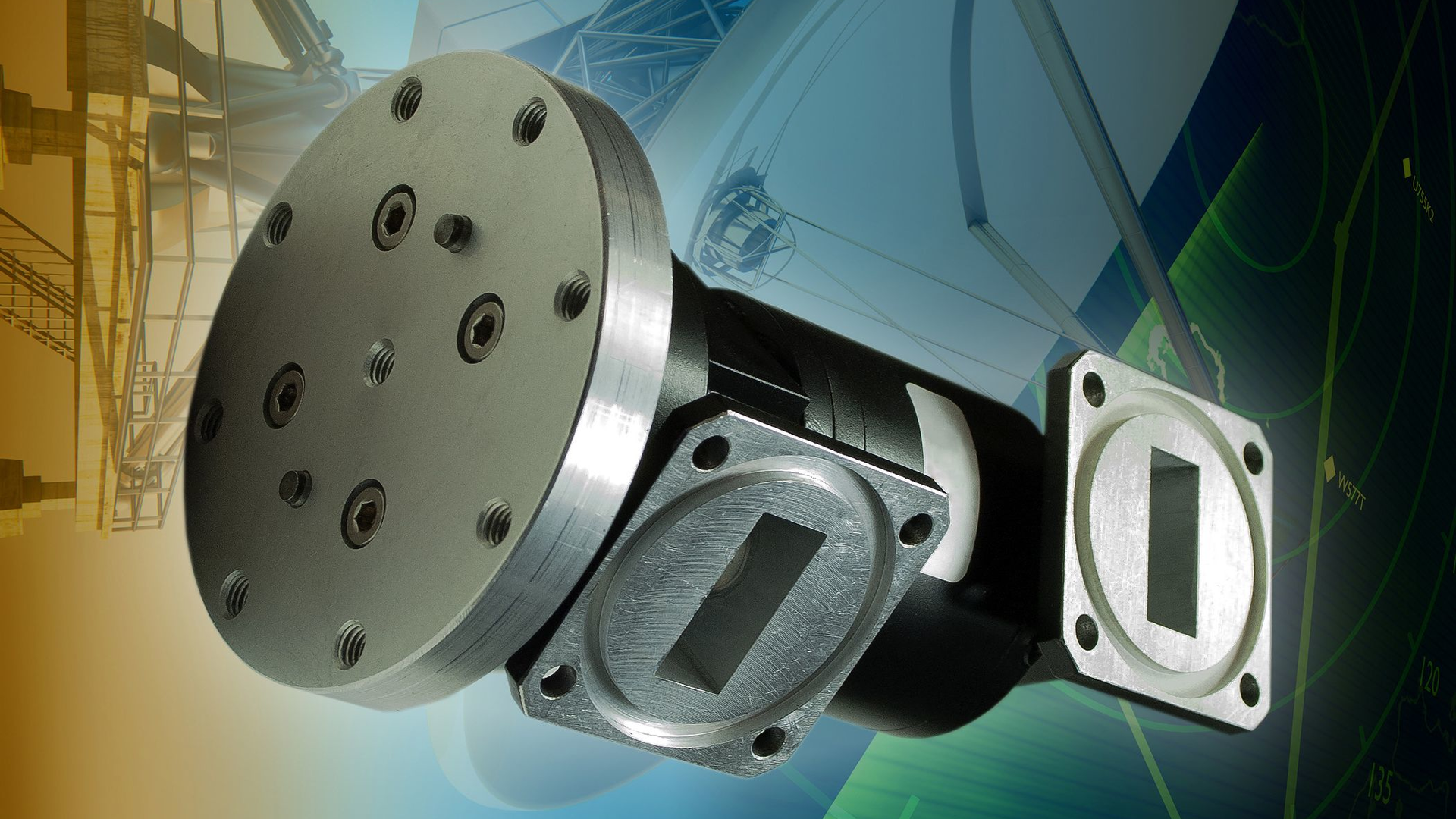 Xband microwave rotary joint for satellite tracking that transmits at