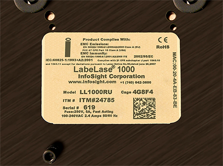 PermaLabel on product