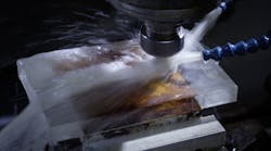 PG&O's fabrication services include machining glass, done here on a Haas CNC machine. PG&O's fabrication services include machining glass, done here on a Haas CNC machine.