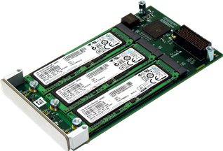 High Speed PCIe Mezzanine Storage Card and PCIe Controller