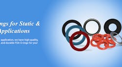FDA O-Rings for static and dynamic applications