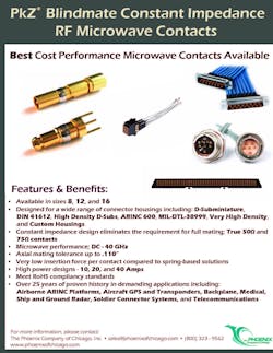 PkZ® series of Blindmate RF Contacts PkZ® series of Blindmate RF Contacts