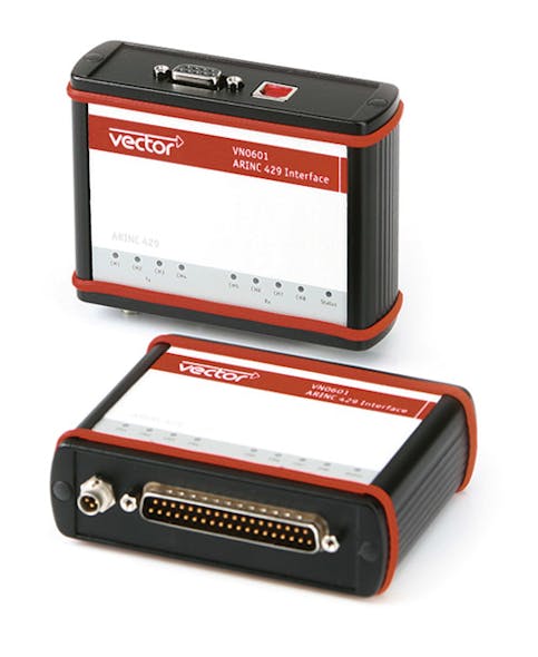 The compact VN0601 USB interface for accessing the ARINC 429 bus over 8 channels