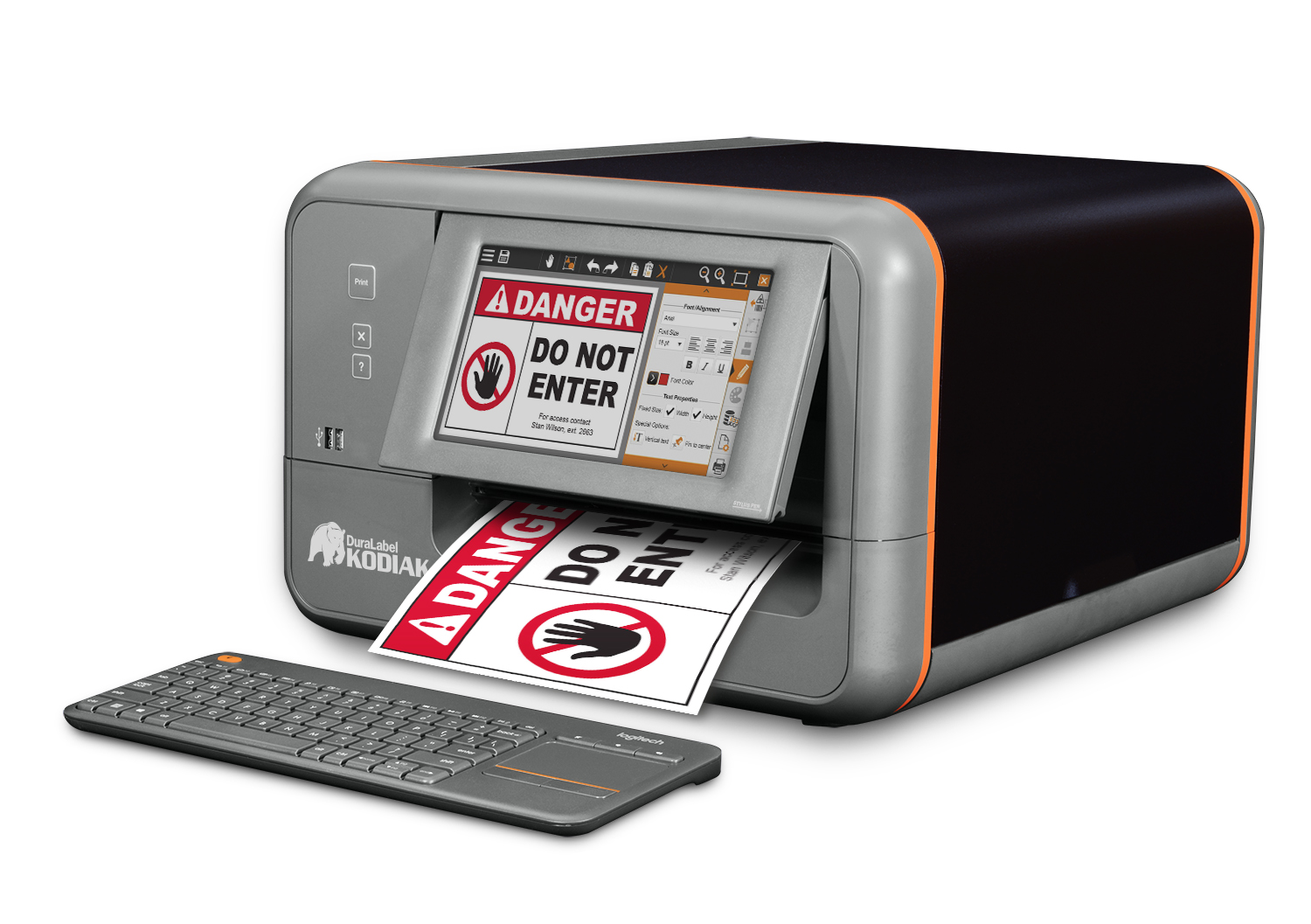 Command attention with the DuraLabel Kodiak.