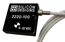 Silicon Designs Model 2220 Single Axis High-Performance Universal MEMS Capacitive Accelerometer Modules, available in seven unique models from &PlusMinus;2 g to &PlusMinus;200 g, with wide frequency response