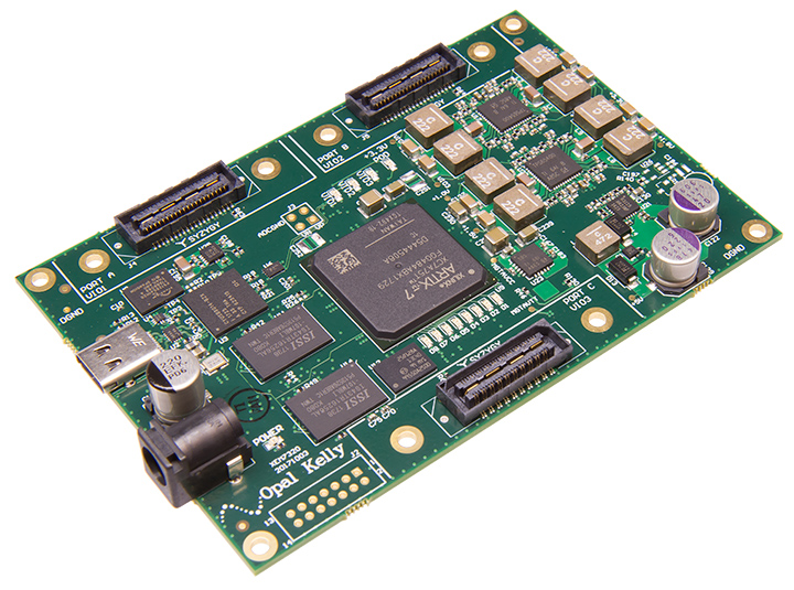 XEM7320 Xilinx Artix-7 FPGA Module with SYZYGY Peripheral Ports