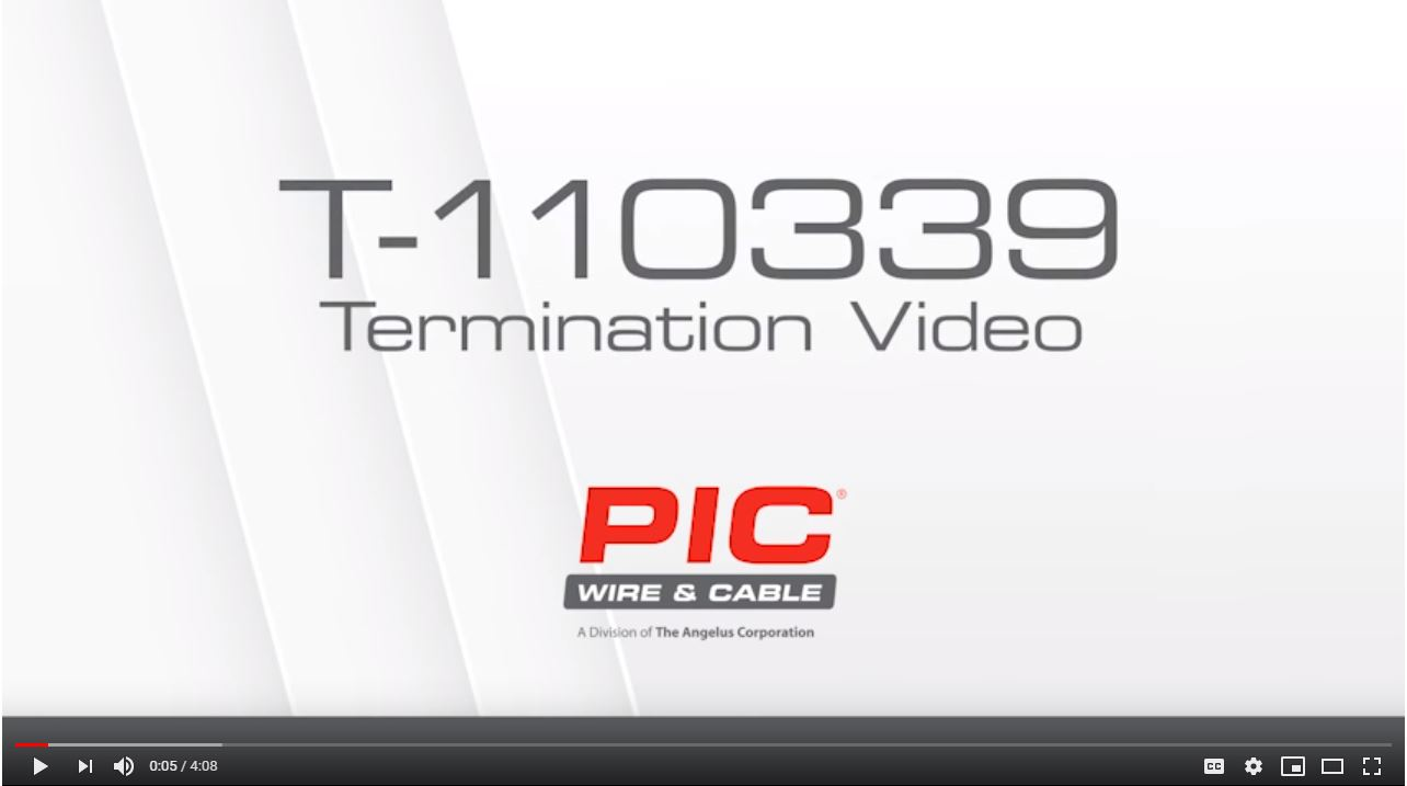ピース  連絡 T-110339 Termination Video - PIC Wire & Cable | Military Aerospace