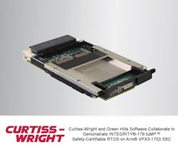 Curtiss-Wright and Green Hills Software Collaborate to Demonstrate INTEGRITY-178 tuMP RTOS on Arm VPX3-1703 SBC Curtiss-Wright and Green Hills Software Collaborate to Demonstrate INTEGRITY-178 tuMP RTOS on Arm VPX3-1703 SBC