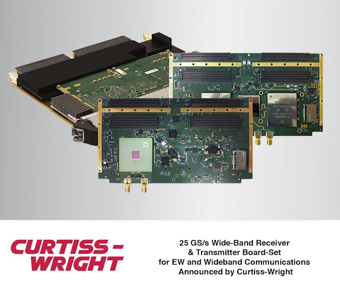 New Rugged VPX board-set, Industry&rsquo;s fastest, enables direct RF sampling at 12GHz with next generation 25 GS/s receiver and transmitter modules