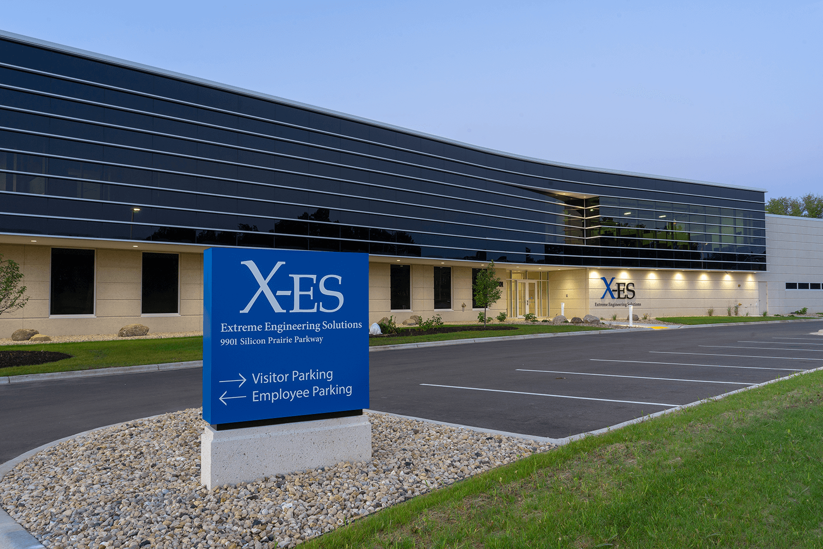 Front view of all-new X-ES headquarters
