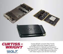 NEW SERIES OF OPEN ARCHITECTURE COTS MODULES FEATURES NVIDIA PASCAL™-BASED 3U OPENVPX™ AND XMC MEZZANINE MODULES WITH VIDEO CAPTURE AND 3G-SDI INTERFACES NEW SERIES OF OPEN ARCHITECTURE COTS MODULES FEATURES NVIDIA PASCAL™-BASED 3U OPENVPX™ AND XMC MEZZANINE MODULES WITH VIDEO CAPTURE AND 3G-SDI INTERFACES