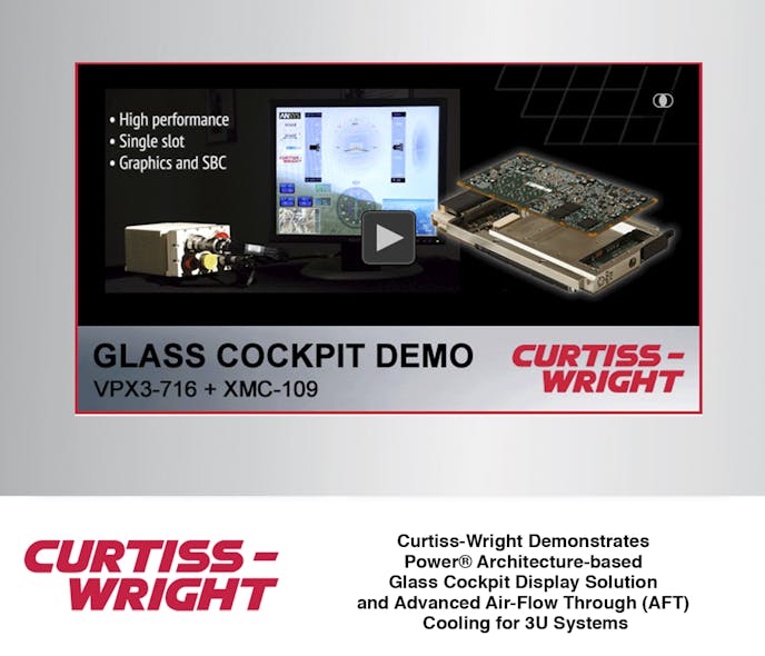Curtiss-Wright Demonstrates Power&circledR; Architecture-based Glass Cockpit Display Solution and Advanced Air-Flow Through (AFT) Cooling for 3U Systems