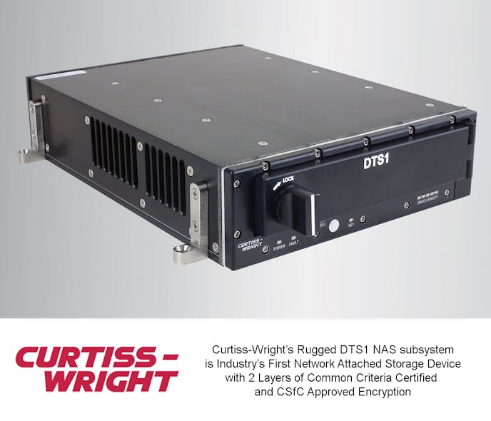 Curtiss-Wright Announces Industry&rsquo;s First Network Attached Storage Device with 2 Layers of Common Criteria Certified and CSfC Approved Encryption