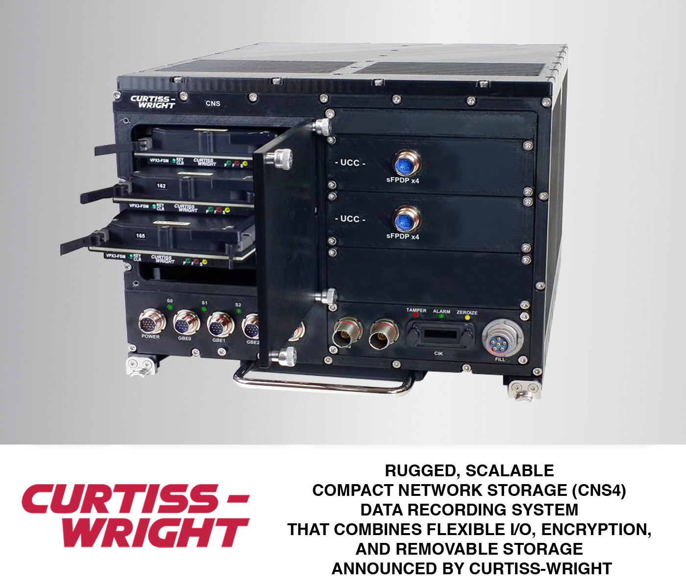 RUGGED DATA RECORDING SYSTEM THAT COMBINES FLEXIBLE I/O, ENCRYPTION