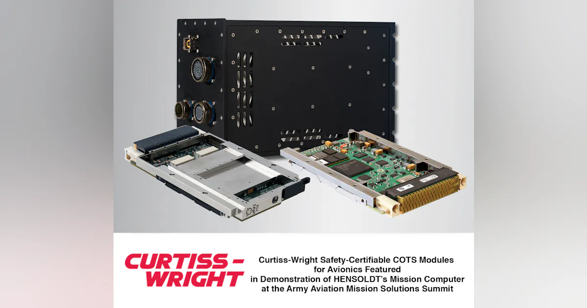 Curtiss-Wright Safety-Certifiable COTS Modules for Avionics Featured in ...