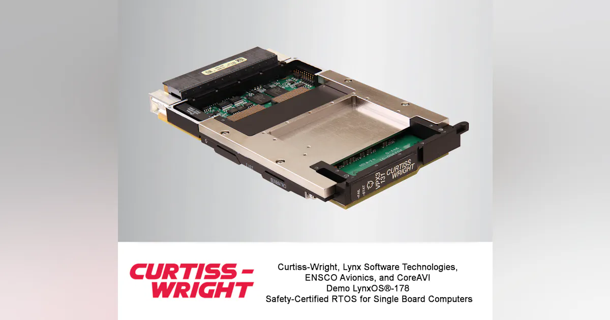 Lynxos Rtos Curtiss-Wright, Lynx Software Technologies, ENSCO Avionics, and CoreAVI ...