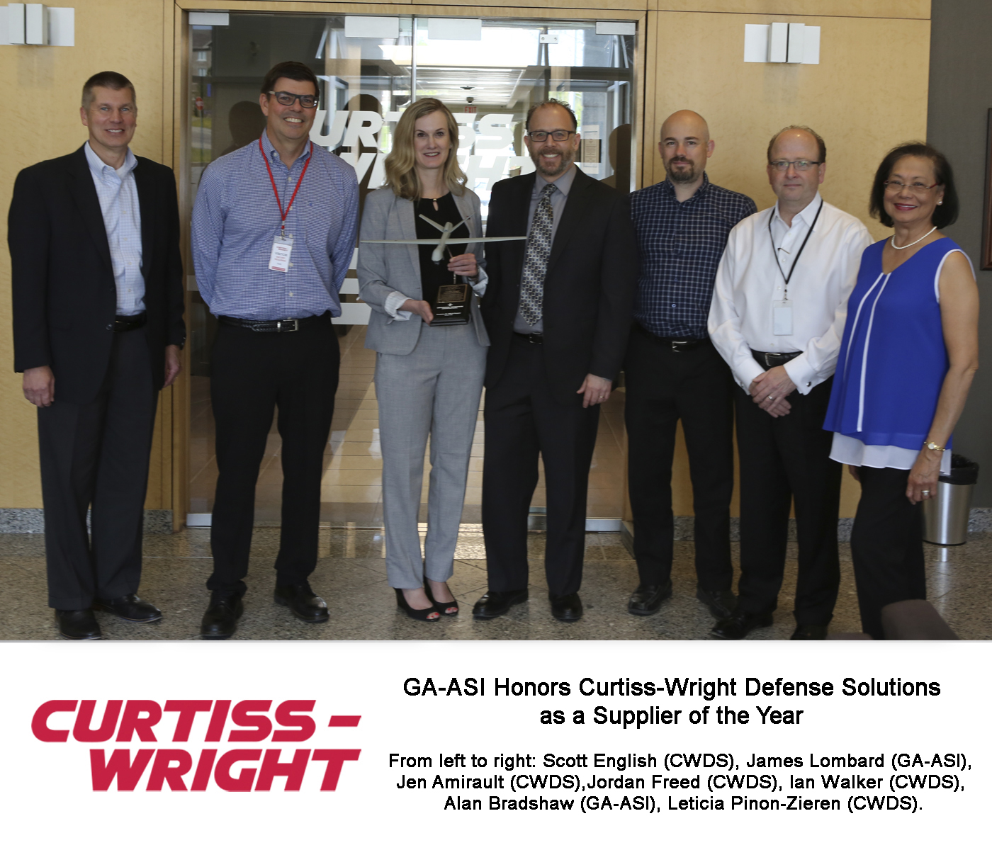 GA-ASI Honors Curtiss-Wright Defense Solutions as a Supplier of the Year