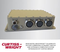 Second generation Digital Beachhead™ delivers 16-Ports of GbE Layer 2 switching/Layer 3 routing, embedded GPS, and multicore ARM processing at 50% size reduction Second generation Digital Beachhead™ delivers 16-Ports of GbE Layer 2 switching/Layer 3 routing, embedded GPS, and multicore ARM processing at 50% size reduction