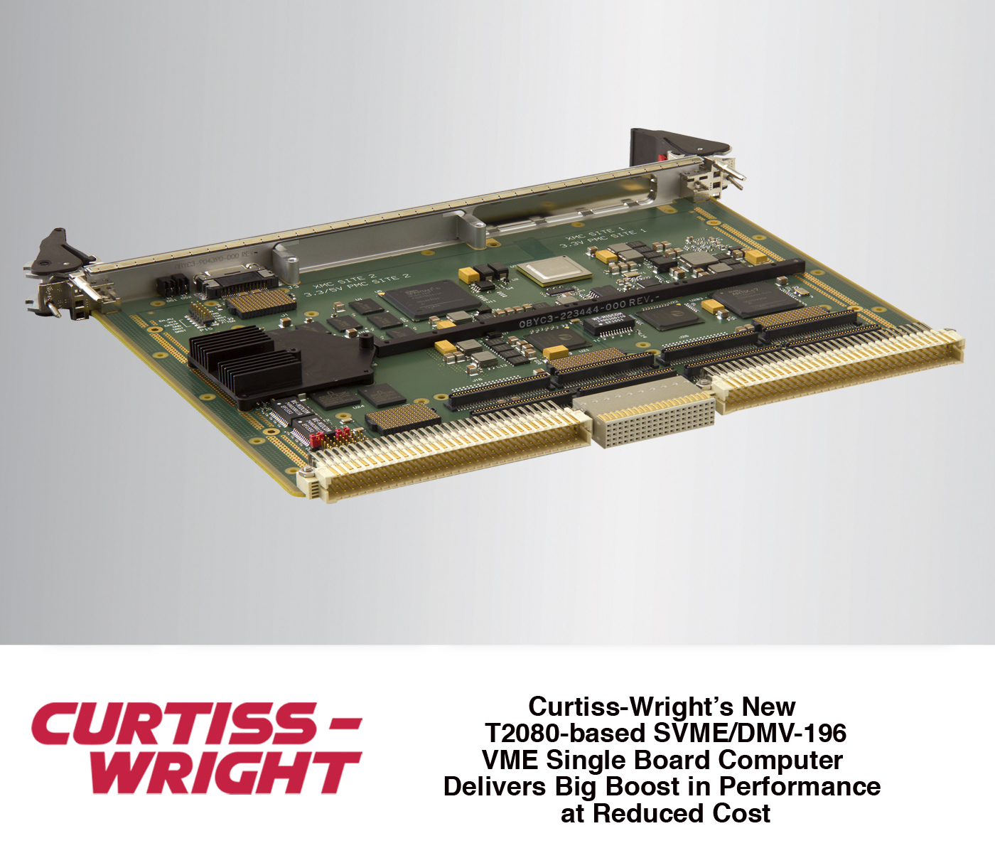 SVME/DMV-196 SBC FEATURES AN NXP&circledR; POWER&circledR; ARCHITECTURE T2080 PROCESSOR BACKED WITH 15-YEAR LIFECYCLE AND AN FPGA-BASED VME INTERFACE