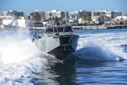 Sailors assigned to Coastal Riverine Squadron 3 Mark VI patrol boats are underway during high value asset security exercise as part of unit level training conducted by the Coastal Riverine Group 1 training evaluation unit.