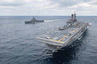 America-class (LHA-6) amphibious ships are powered by a new hybrid propulsion plant.