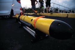 Systems like this help U.S. Marines test out an unmanned underwater vehicle to evaluate its hydrographic survey capability.