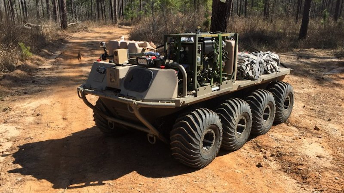 Unmanned Combat Vehicle Battlefield Cargo Military Aerospace Electronics