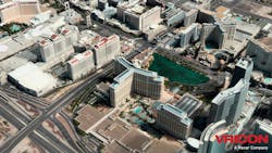 Vricon combines stereophotogrammetry and big data processing to produce its 3D models-like this one of Las Vegas, using real textures and 3-meter absolute accuracy in all dimensions. Vricon combines stereophotogrammetry and big data processing to produce its 3D models-like this one of Las Vegas, using real textures and 3-meter absolute accuracy in all dimensions.