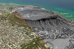 The Vricon Precision 3D Registration (P3DR) georegisters sensor data with a 3D model in real time to measure coordinates without the need for ground-control points. The Vricon Precision 3D Registration (P3DR) georegisters sensor data with a 3D model in real time to measure coordinates without the need for ground-control points.
