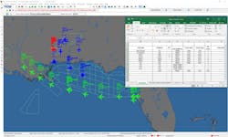 This screenshot represents a TCG BOSS/GTS scenario from the Curtiss-Wright Corp. Tactical Communications Group. This screenshot represents a TCG BOSS/GTS scenario from the Curtiss-Wright Corp. Tactical Communications Group.