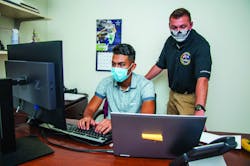 Members of the Connecticut National Guard&rsquo;s Joint Cyber Response Team, assist the City of Hartford, Conn., information technology team following a ransomware attack.